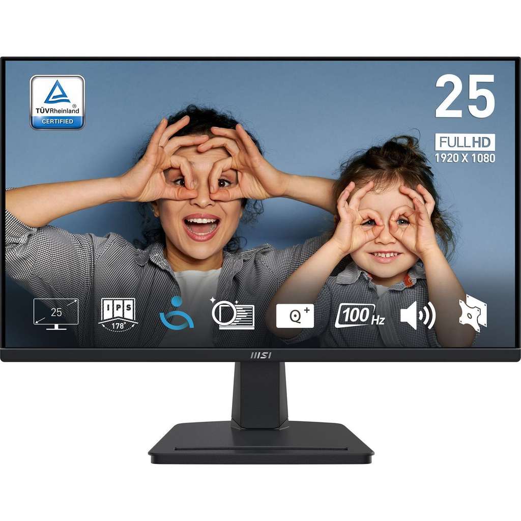 MSI PRO MP251 24.5” Full HD Monitor - 100Hz, IPS, Built-in Speakers, AMD Freesync, VESA Mount,W/Health Service Code sold by ao (UK Mainland)